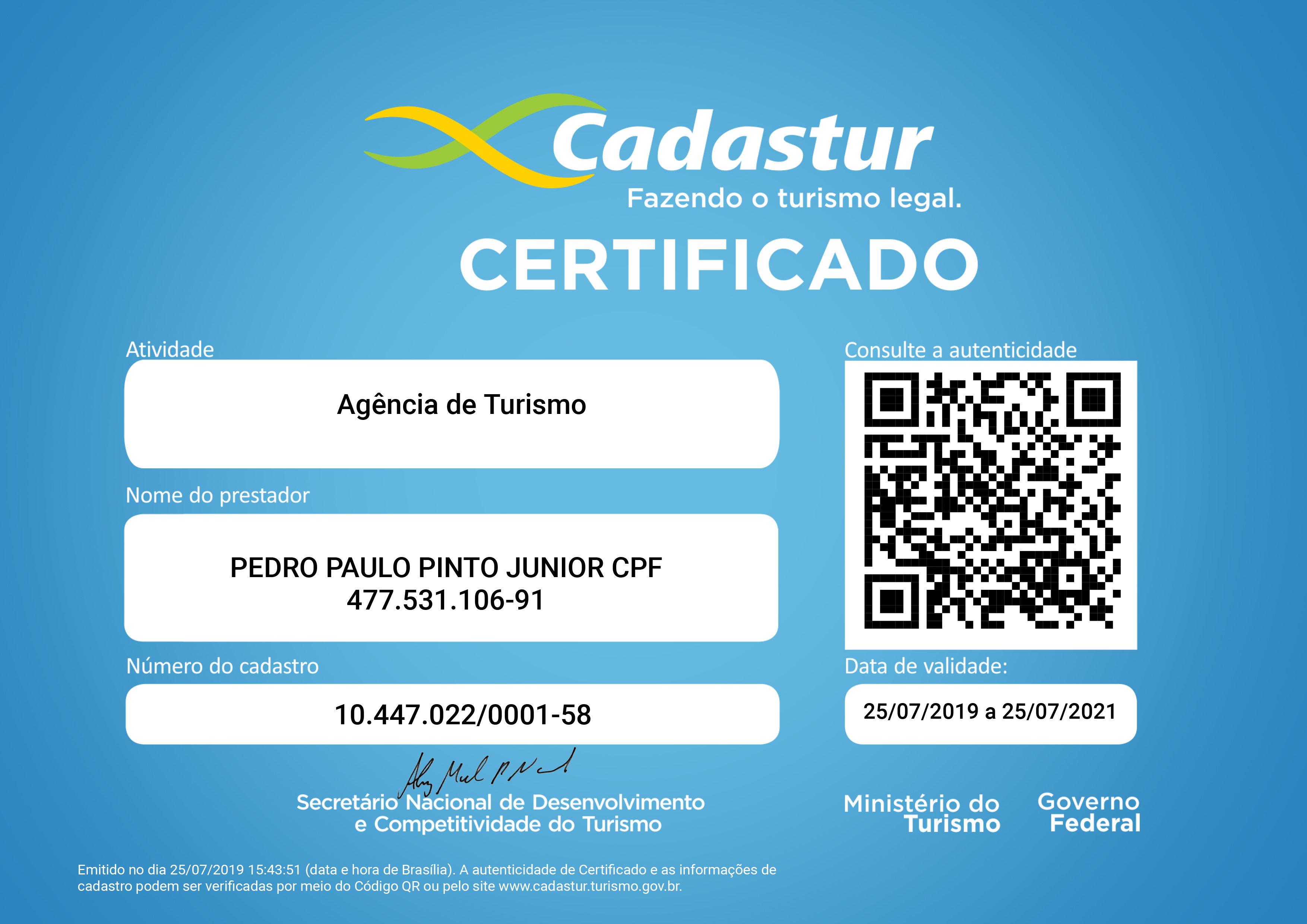 CERTIFICADO CADASTUR 250721